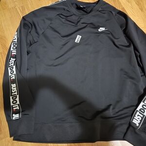 Nike Black Sweatshirt with Logo Sleeves